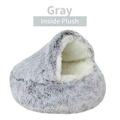 Winter Plush Cat Bed Nest