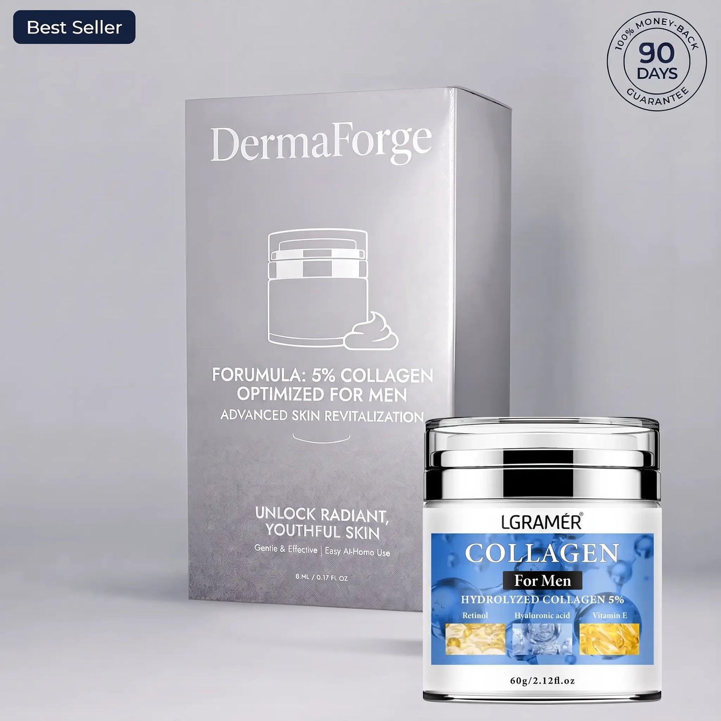 DermaForge® – Advanced Men's Collagen Cream | Anti-Wrinkle Formula