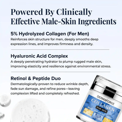 DermaForge® – Advanced Men's Collagen Cream | Anti-Wrinkle Formula