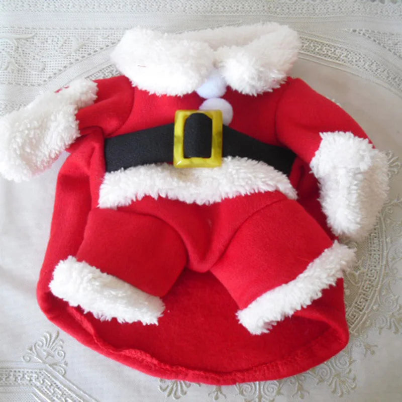 Christmas Cat Costumes Funny Santa Claus Clothes for Small Cats Dogs Xmas New Year Pet Cat Clothing Winter Kitty Kitten Outfits